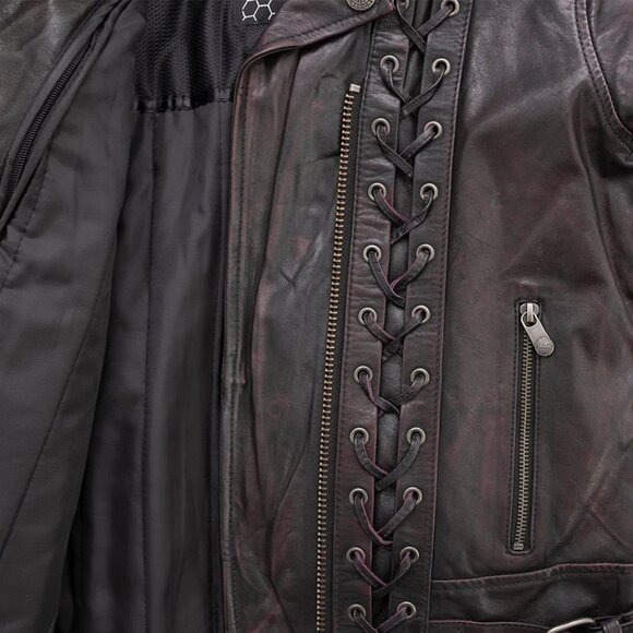Wildside - Women's Motorcycle Leather Jacket - Picture 3 of 7